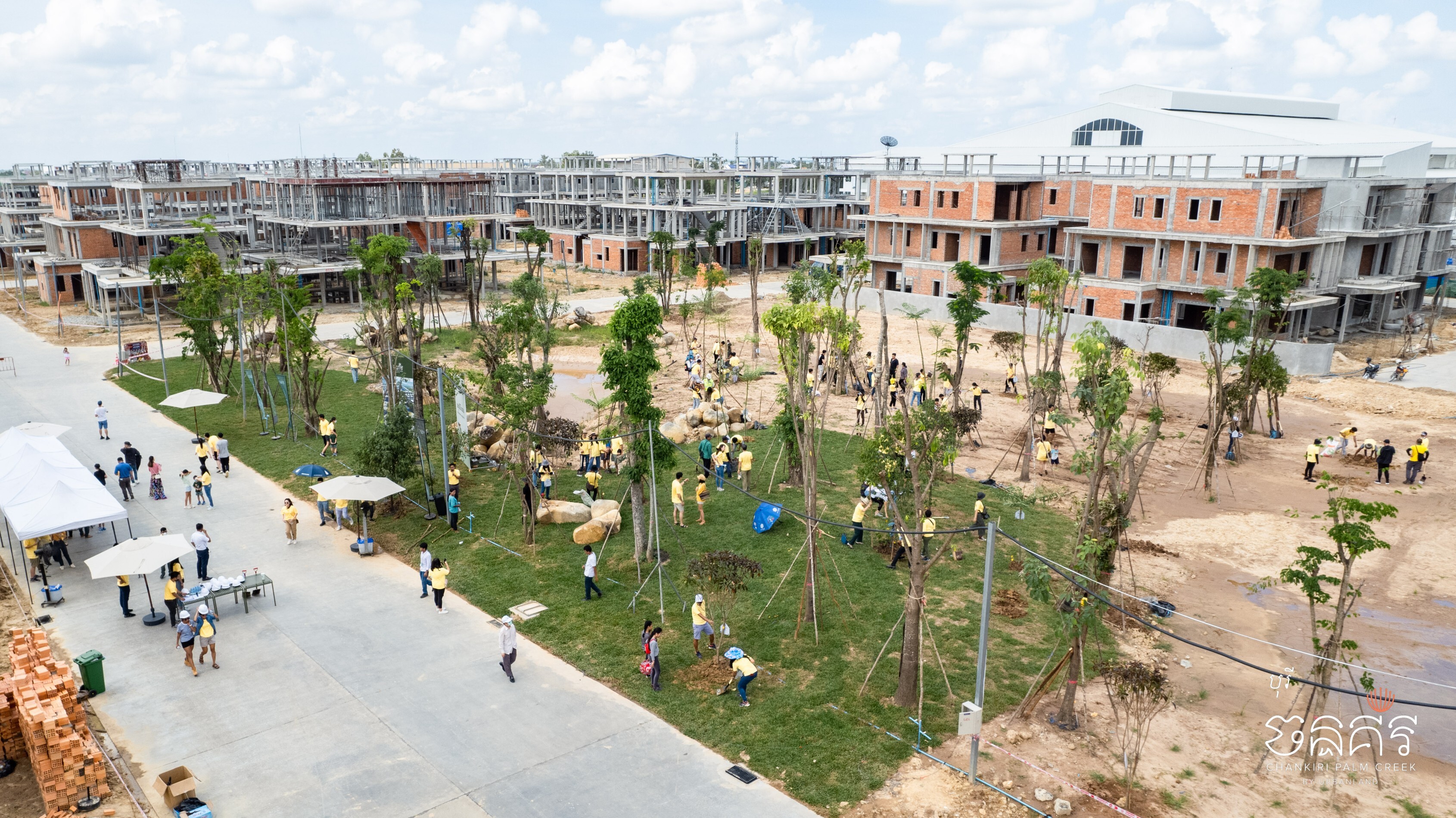 The bird-eye view of the Central Park at Borey Chankiri